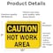 Signmission Hot Surface Sign, 7 in H x 10 in W, Vinyl Decal, Hot Work Area OS-2PACK-CS-D-710-L-19189 - alternate 4